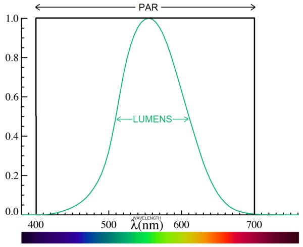 HORTICULTURE LIGHTING METRICS PAR PPF PPFD DLI PPF/W