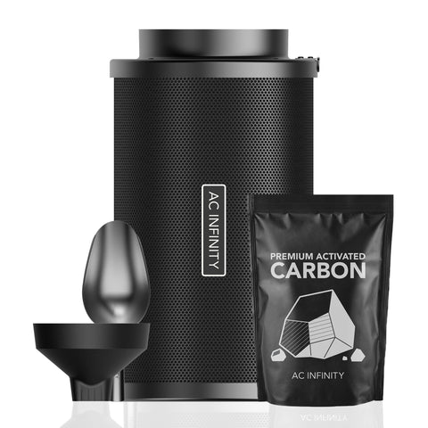 Refillable Carbon Filter Kit, With Charcoal Refill, 8-Inch