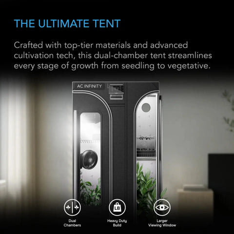 Cloudlab 632D, 2-In-1 Advance Grow Tent 3x2, 90 x 60 x 180 cm AC INFINITY