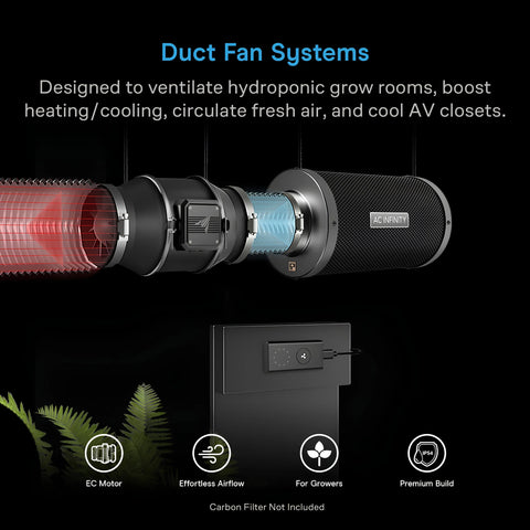 Cloudline Pro S4, Quiet Inline Duct Fan System With Speed Controller, 4-Inch