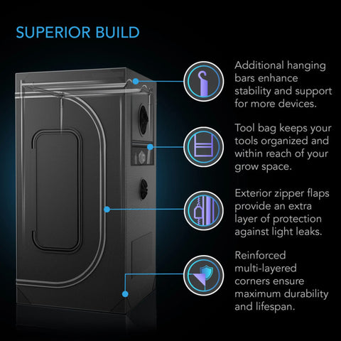 Cloudlab 899, Advance Grow Tent 8X8, 240 x 240 x 200 cm AC INFINITY