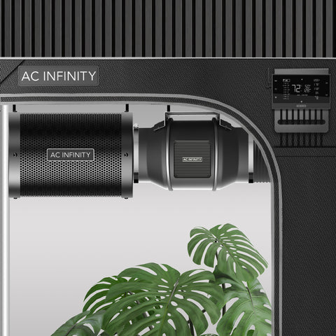 Air Filtration Kit PRO 4", AI-Powered Controller with WiFi App, Inline Fan with Carbon Filter & Ducting Combo