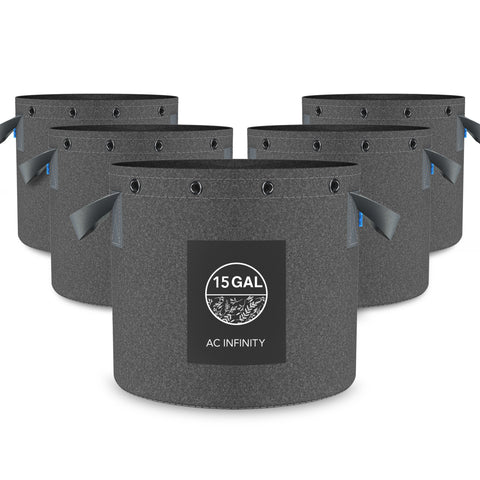 Heavy Duty Fabric Pots, 15 Gallon, 5-Pack
