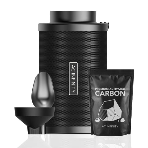 Refillable Carbon Filter Kit, With Charcoal Refill, 6-Inch