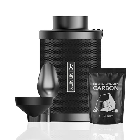 Refillable Carbon Filter Kit, With Charcoal Refill, 4-Inch