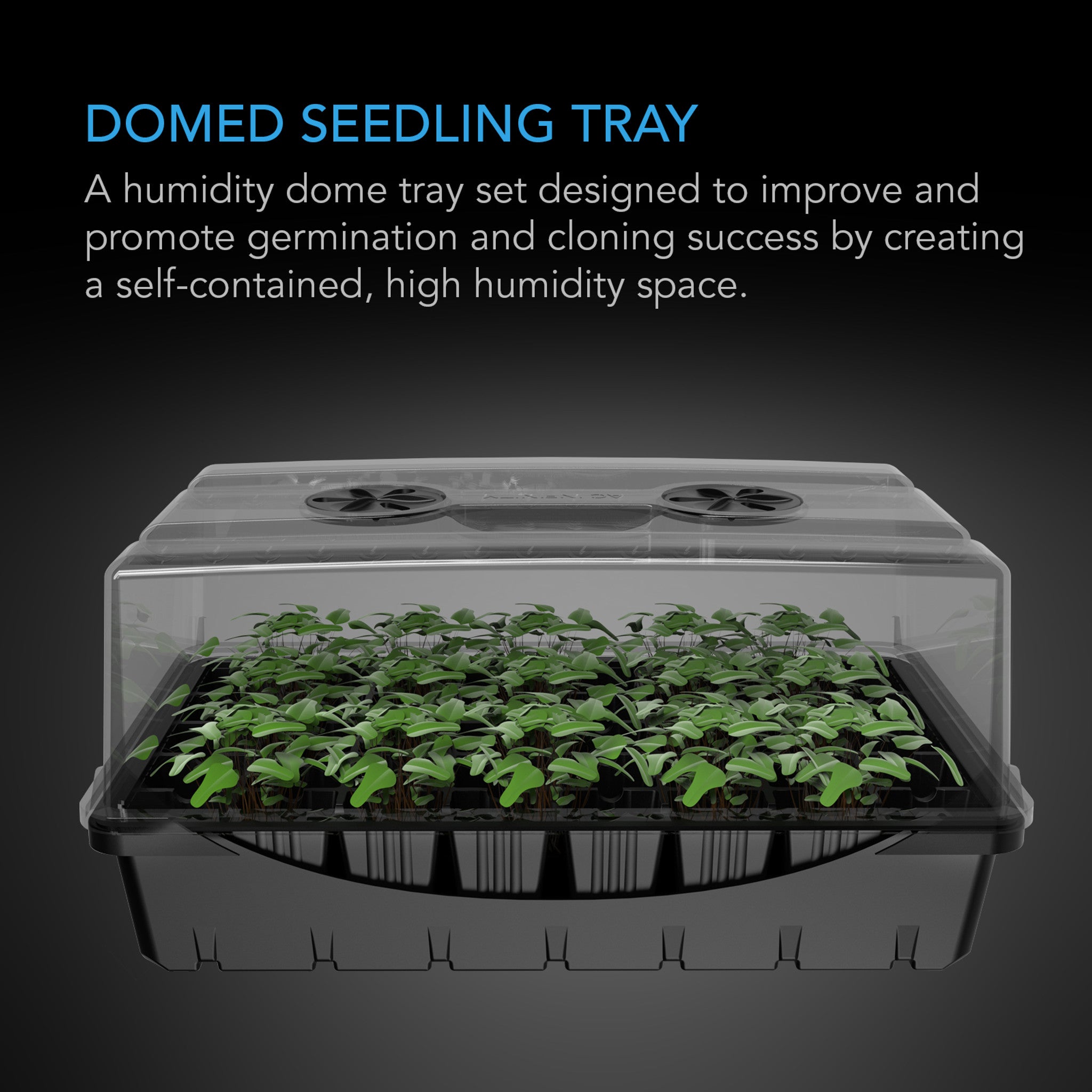 Humidity Dome, Propagation Kit With Height Extension, 5X8 Cell Tray ...