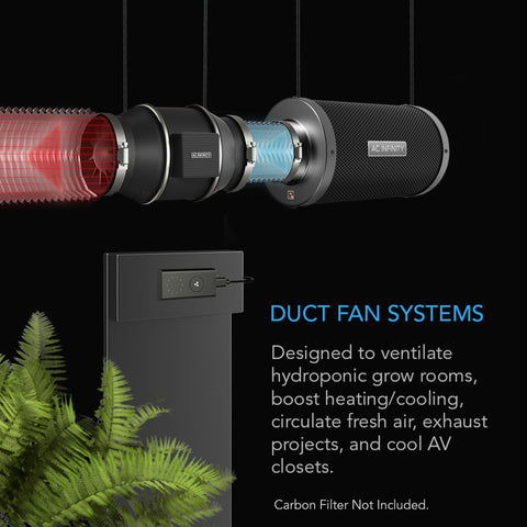 Cloudline Pro S12, Quiet Inline Duct Fan System With Speed Controller, 12-Inch