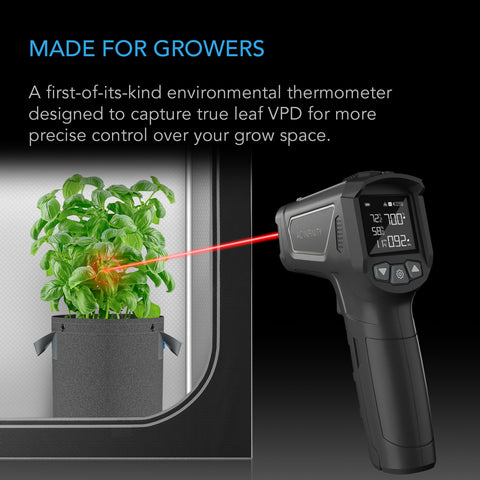 VPD Thermometer, Handheld Environmental Monitor, Captures Leaf VPD and Temperature