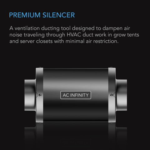 Ac Infinity, Inline Duct Fan Silencer, 8-Inch