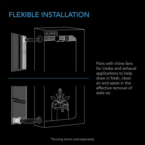 Window Duct Kit, Adjustable Vent Port for Inline Fans