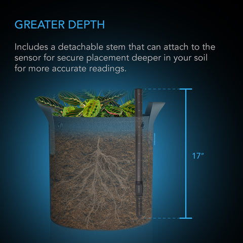 Soil Sensor Probe Exclusively for Controller AI+, Monitors Moisture and Saturation Levels, IP67-Water Resistant