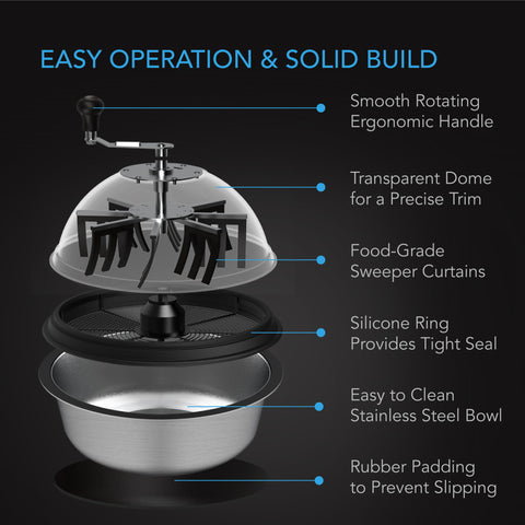 Bowl Trimmer, Twist Spin Cut With Clear Visibility Dome, 16-Inch