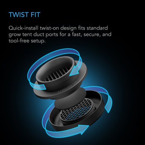 Grow Tent Duct Vent Attachment, 6-Inch 2 Pack, Light-Blocking & Dust-Resistant