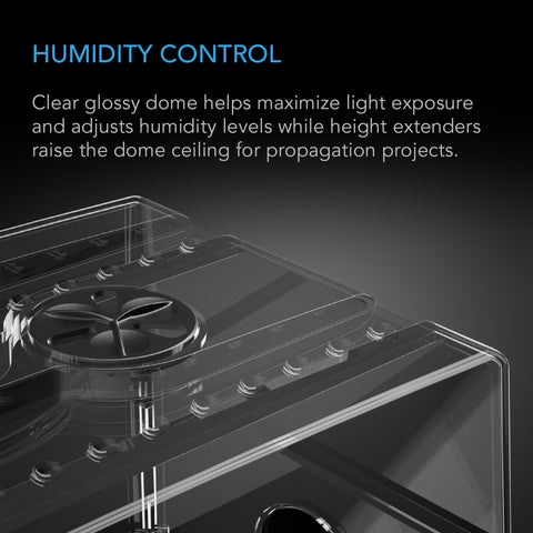 Heavy Duty Humidity Dome with Height Extension, Large Propagation Kit, 6x12 Cell Tray