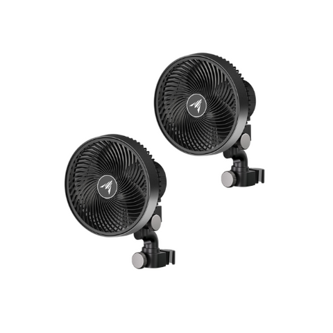 Cloudray S6 2-Pack, Gen 2 Grow Tent Clip Fan 6” With Long-Life Ec Motor, 10-Level Dynamic Wind Modes & Fan Speeds, 10-Level Auto Oscillation