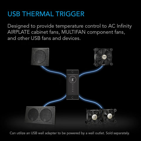 Controller 1, Pre-set Thermal Trigger, For USB Fans and Devices