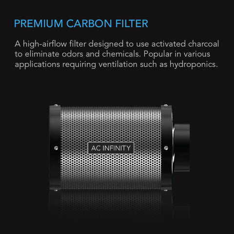 AC Infinity Duct Carbon Filter, Australian Charcoal, 10 Inch